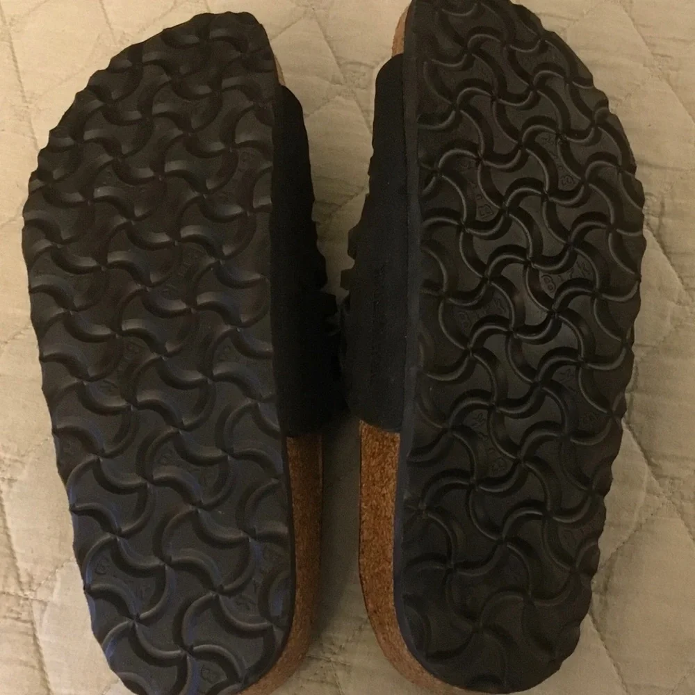 Women’s Birkenstock “Granada” Birkibuc Black Sandals SZ 36/US 5. Worn Once. - Picture 4 of 6